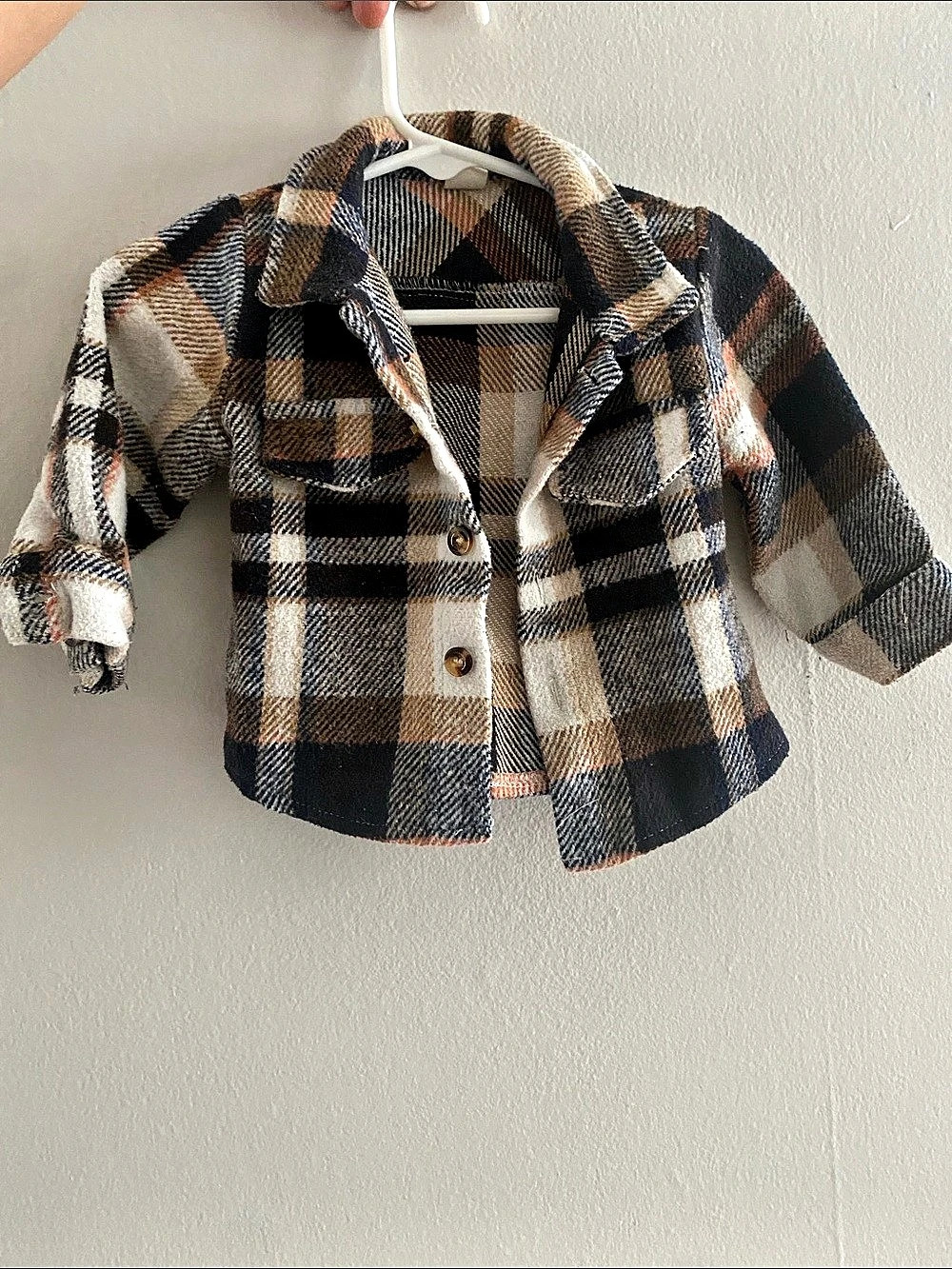 Baby Plaid Jacket Size 74 Like New